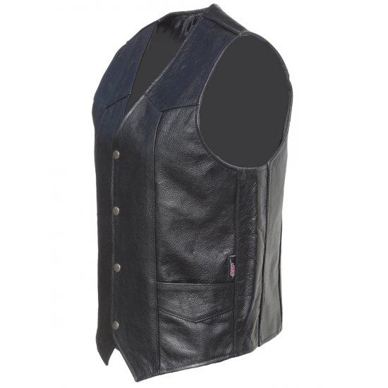 JTS Plain Leather Waistcoat